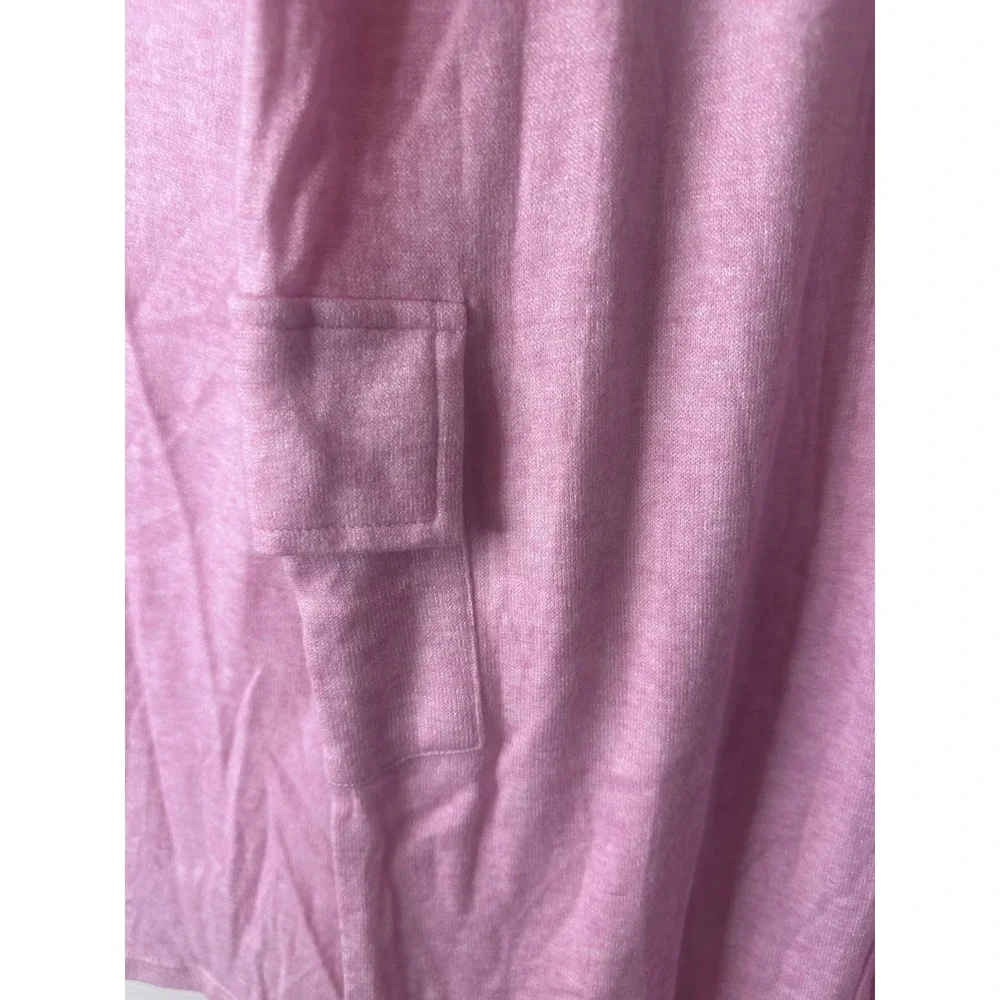 NEW Roudelain Womens 2pc M Loungewear Pajama Set Pink Cargo Pants V-Neck‎ Top
